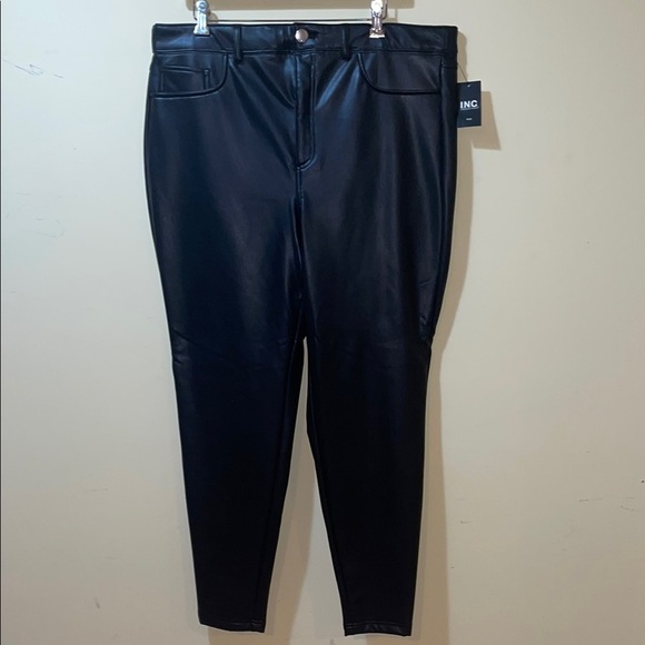 Womens New INC International Concepts Leather Pants - Picture 1 of 5
